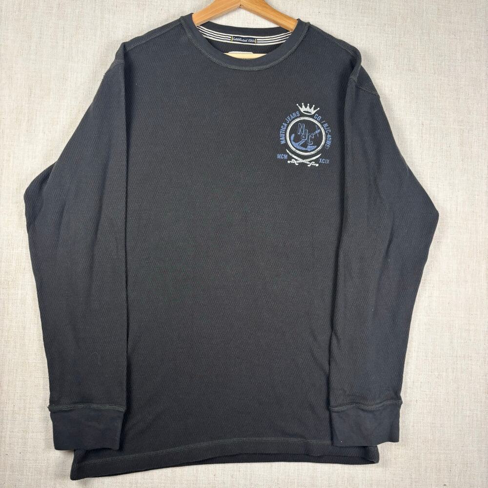 Nautica Jeans Northern Erie Pier Y2K Thermal 100% Cotton XXL Shirt